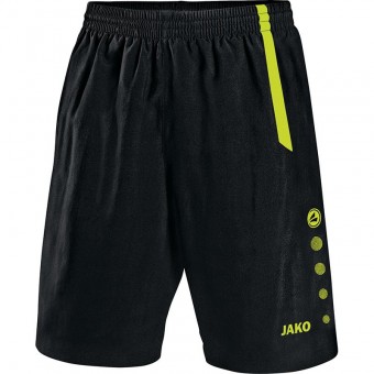 JAKO Sporthose Turin Trikotshorts schwarz-neongrün | XL