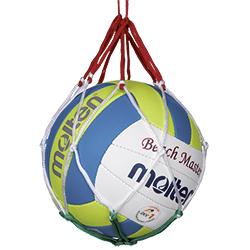 Molten BND-IT Ballnetz für 1 Ball rot-weiß-grün | Für 1 Ball