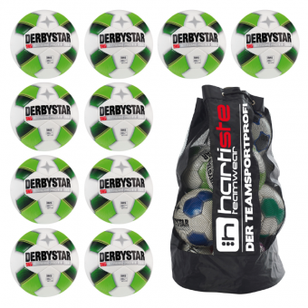 10 x DERBYSTAR Trainingsball Ballsack X-TREME PRO TT inkl 