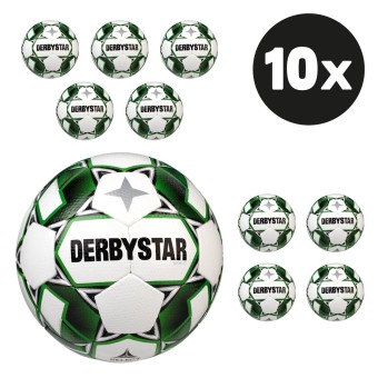 DERTEAMSPORTPROFI.DE | Derbystar Apus TT Fußball Trainingsball Hartiste  10er Ballpaket grün-weiß | 5 | online kaufen