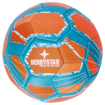 Derbystar Miniball Street Soccer v24 Fußball Mini orange-blau-weiss | 47cm